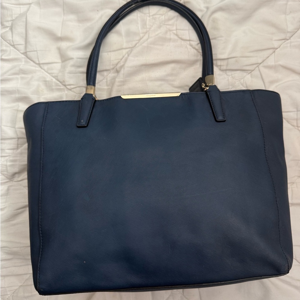 Coach Navy Leather Tote